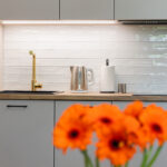 Kitchen with decorative elements in Apartment near Wawel in Krakow